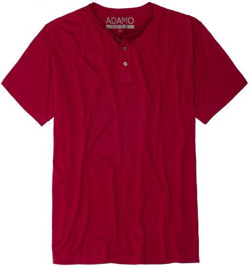 Adamo Silas Regular fit Serafino T-shirt Burgundy - Majice Kratkih Rukava - Muške Majice Kratkih Rukava Veliki Brojevi 