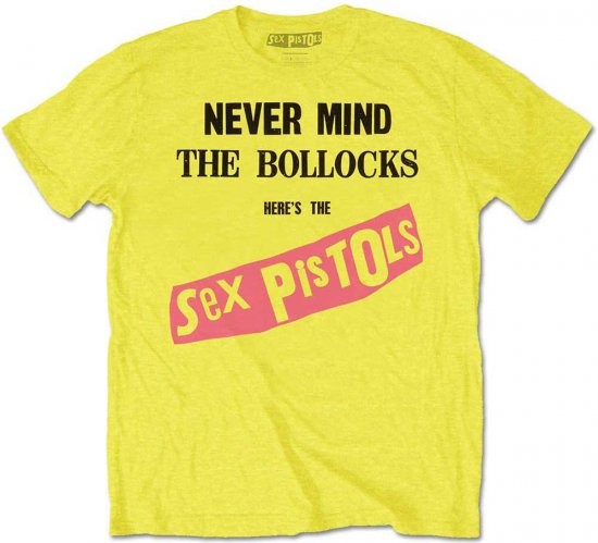 Sex Pistols Never Mind The Bollocks T-shirt Yellow - Majice Kratkih Rukava - Muške Majice Kratkih Rukava Veliki Brojevi 