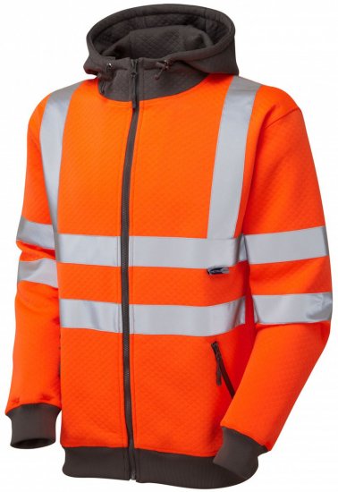 Leo Saunton Hooded Sweatshirt Hi-Vis Orange - Radna odjeća - Radna Odjeća Veliki Brojevi