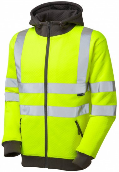 Leo Saunton Hooded Sweatshirt Hi-Vis Yellow - Radna odjeća - Radna Odjeća Veliki Brojevi