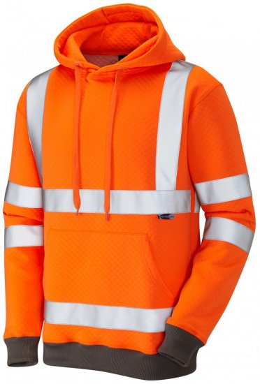 Leo Goodleigh Hooded Sweatshirt Hi-Vis Orange - Radna odjeća - Radna Odjeća Veliki Brojevi