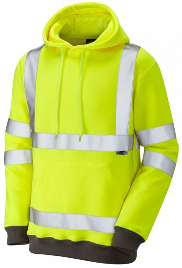 Leo Goodleigh Hooded Sweatshirt Hi-Vis Yellow - Radna odjeća - Radna Odjeća Veliki Brojevi