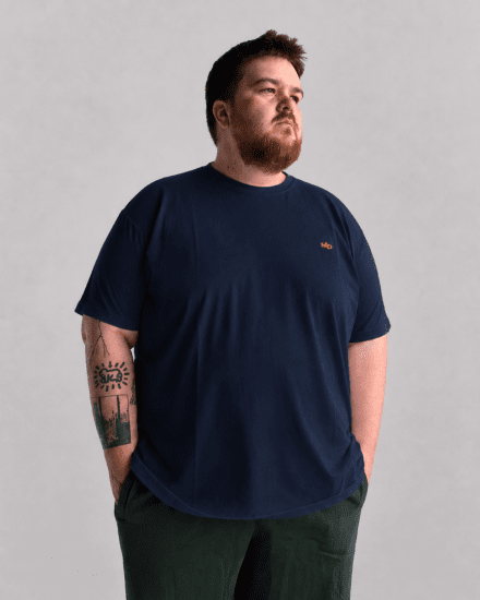 Motley Denim Stockholm T-shirt Navy - Majice Kratkih Rukava - Muške Majice Kratkih Rukava Veliki Brojevi 