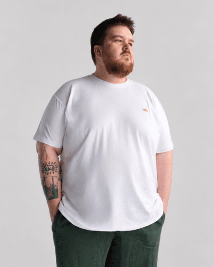 Motley Denim Stockholm T-shirt White - Majice Kratkih Rukava - Muške Majice Kratkih Rukava Veliki Brojevi 