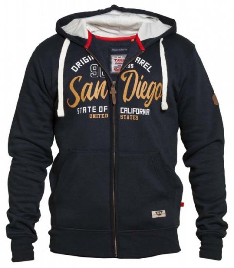 D555 Stockton Hoodie Navy - Puloveri & dukserice - Muške Puloveri & dukserice veliki brojevi