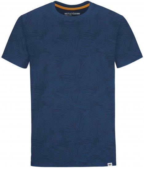 Motley Denim Sutton T-shirt Dark Indigo - Majice Kratkih Rukava - Muške Majice Kratkih Rukava Veliki Brojevi 