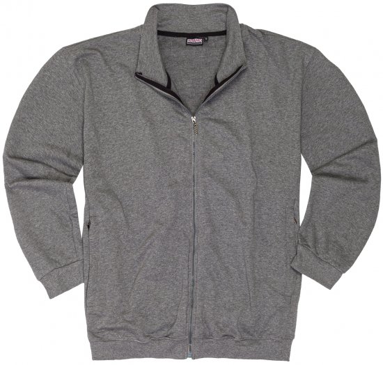 Adamo Athen Sweat Jacket with Full Zipper Grey - Puloveri & dukserice - Muške Puloveri & dukserice veliki brojevi