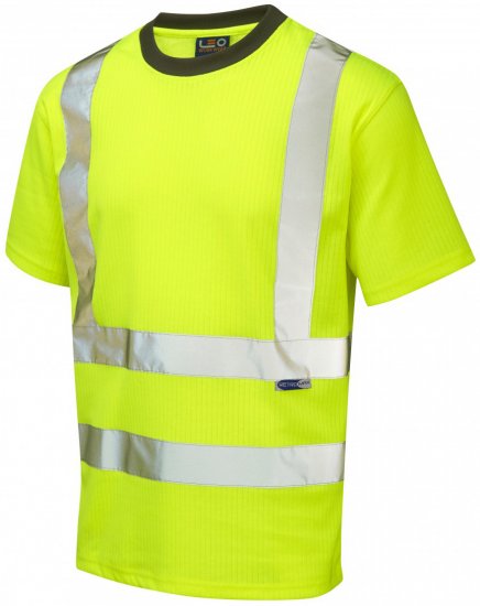 Leo Newport Comfort T-shirt Hi-Vis Yellow - Radna odjeća - Radna Odjeća Veliki Brojevi