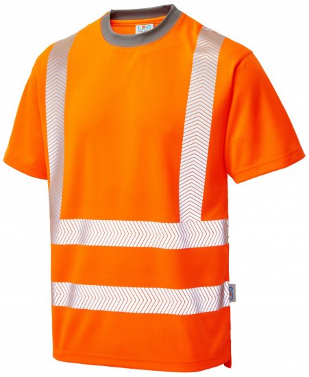Leo Larkstone Coolviz Plus T-shirt Hi-Vis Orange - Radna odjeća - Radna Odjeća Veliki Brojevi