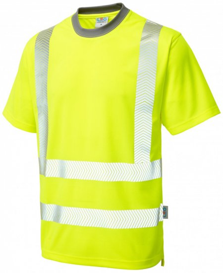 Leo Larkstone Coolviz Plus T-shirt Hi-Vis Yellow - Radna odjeća - Radna Odjeća Veliki Brojevi