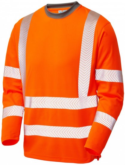 Leo Capstone Coolviz Plus Long Sleeve T-shirt Hi-Vis Orange - Radna odjeća - Radna Odjeća Veliki Brojevi