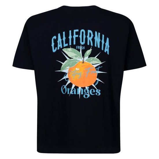 Espionage T449 California Oranges Majica s printom tamnoplava - Majice Kratkih Rukava - Muške Majice Kratkih Rukava Veliki Brojevi 