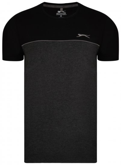 Slazenger Tarique T-shirt Black - Majice Kratkih Rukava - Muške Majice Kratkih Rukava Veliki Brojevi 