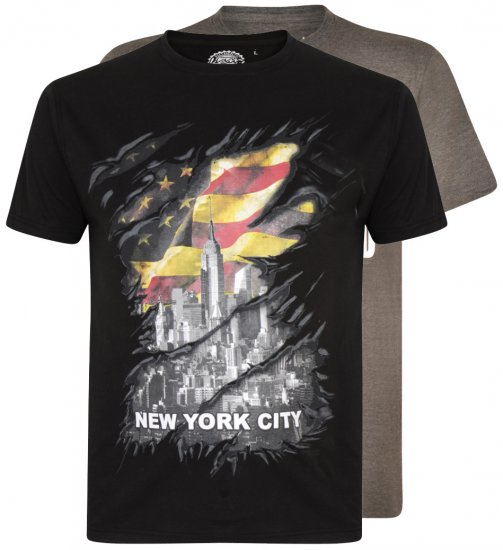 Kam Jeans 5312 T-shirt 2-pack - Majice Kratkih Rukava - Muške Majice Kratkih Rukava Veliki Brojevi 