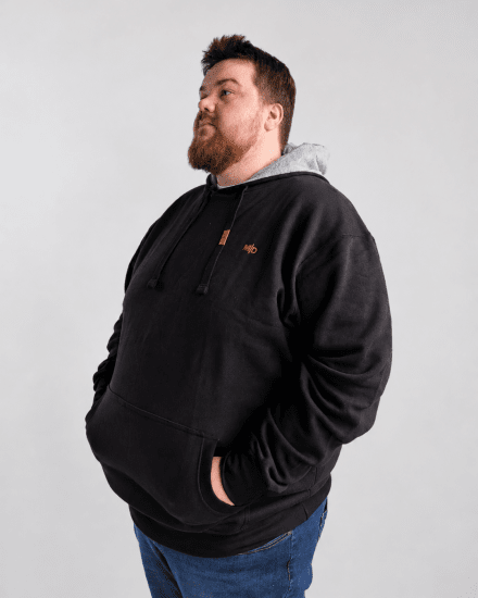 Motley Denim Riga Hoodie Black - Puloveri & dukserice - Muške Puloveri & dukserice veliki brojevi
