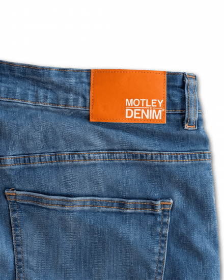 Motley Denim Soho 5-Pocket Jeans Blue Wash - Traperice & hlače - Muške Traperice i Hlače Veliki Brojevi