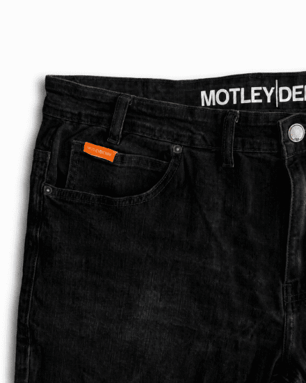 Motley Denim Soho 5-Pocket Jeans Black - Traperice & hlače - Muške Traperice i Hlače Veliki Brojevi