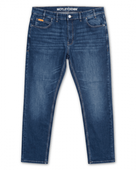 Motley Denim Soho 5-Pocket Jeans Mid Wash - Traperice & hlače - Muške Traperice i Hlače Veliki Brojevi