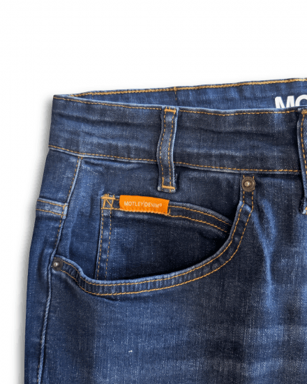 Motley Denim Soho 5-Pocket Jeans Mid Wash - Traperice & hlače - Muške Traperice i Hlače Veliki Brojevi