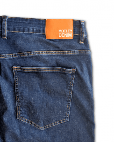 Motley Denim Soho 5-Pocket Jeans Mid Wash - Traperice & hlače - Muške Traperice i Hlače Veliki Brojevi