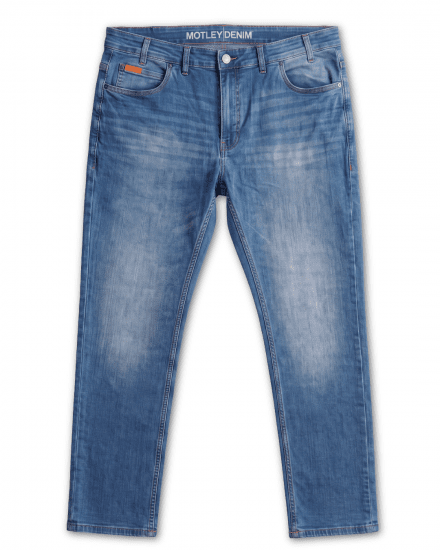 Motley Denim Soho 5-Pocket Jeans Blue Wash - Traperice & hlače - Muške Traperice i Hlače Veliki Brojevi