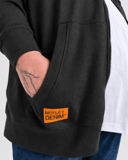 Motley Denim Copenhagen Hoodie Charcoal - Puloveri & dukserice - Muške Puloveri & dukserice veliki brojevi