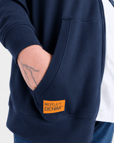 Motley Denim Copenhagen Hoodie Dark Indigo - Puloveri & dukserice - Muške Puloveri & dukserice veliki brojevi