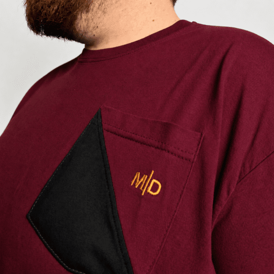 Motley Denim Milan Majica Crvena - Majice Kratkih Rukava - Muške Majice Kratkih Rukava Veliki Brojevi 