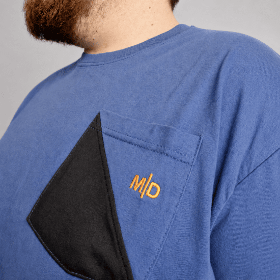 Motley Denim Milan Majica Svijetli indigo - Majice Kratkih Rukava - Muške Majice Kratkih Rukava Veliki Brojevi 