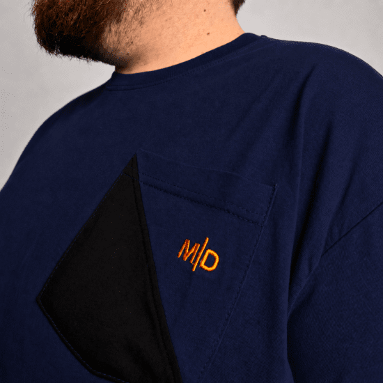 Motley Denim Milan Majica Tamno plava - Majice Kratkih Rukava - Muške Majice Kratkih Rukava Veliki Brojevi 