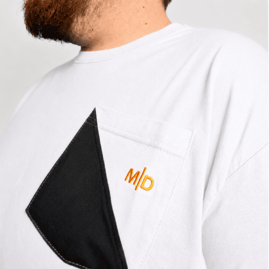 Motley Denim Milan Majica Bijela - Majice Kratkih Rukava - Muške Majice Kratkih Rukava Veliki Brojevi 