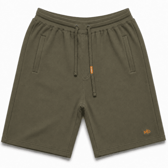 Motley Denim Paris Sweatshorts Dark Khaki - Sportske hlače & kratke - Muške Trenirke Veliki Brojevi