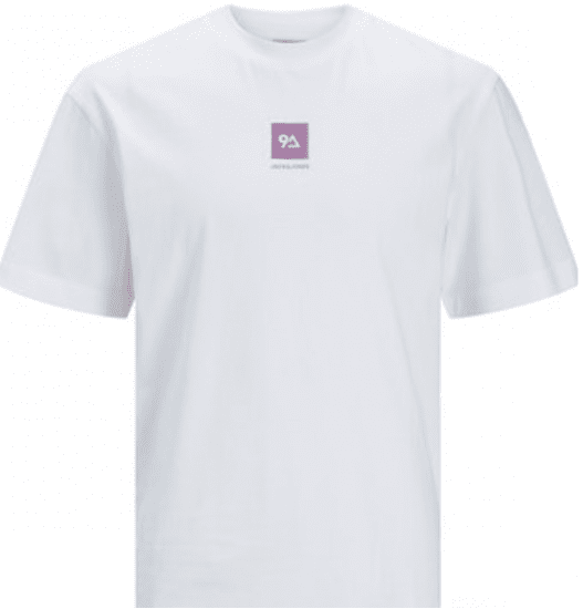 Jack & Jones JCOBEECH T-shirt White - Majice Kratkih Rukava - Muške Majice Kratkih Rukava Veliki Brojevi 