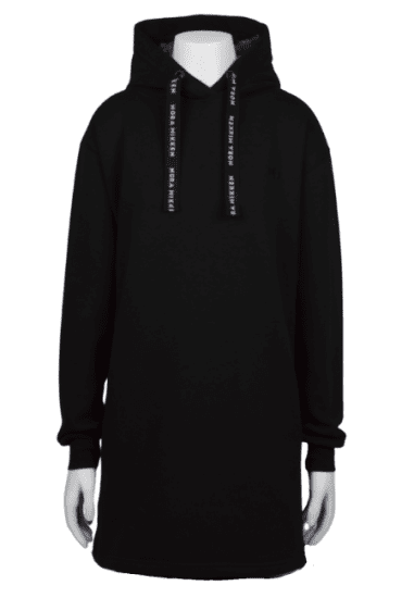 Nora Mikken KRISTINA Long Hoodie Black - Puloveri & dukserice - 