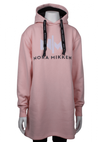 Nora Mikken KADRI WHITE Long Hoodie Pink - ODJEĆA ZA ŽENE XS-XXL - 