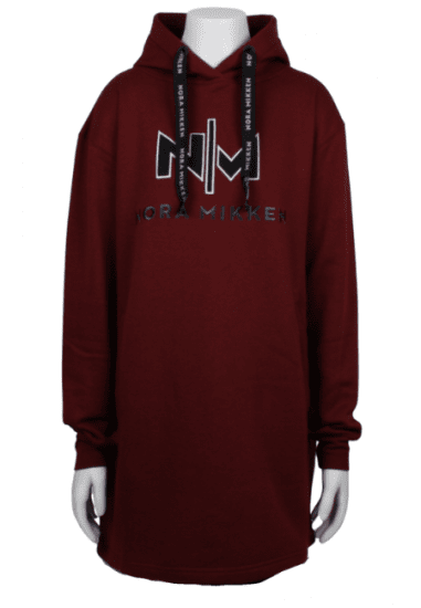 Nora Mikken KADRI WHITE Long Hoodie Burgundy - Puloveri & dukserice - 
