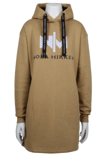 Nora Mikken KADRI WHITE Long Hoodie Camel - Puloveri & dukserice - 