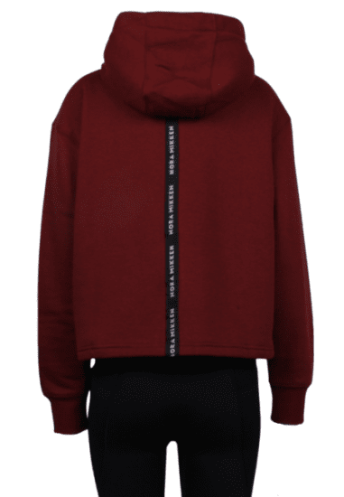 Nora Mikken GERTRUD Cropped Hoodie Burgundy - Puloveri & dukserice - 