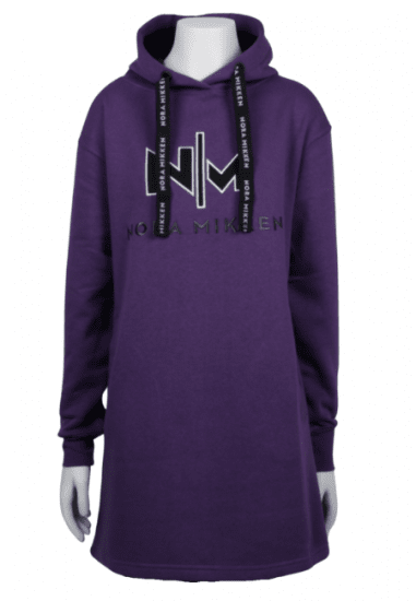 Nora Mikken KADRI WHITE Long Hoodie Purple - Puloveri & dukserice - 