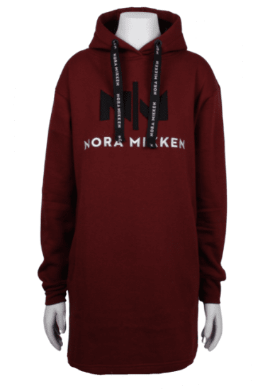 Nora Mikken KADRI Long Hoodie Burgundy - Puloveri & dukserice - 