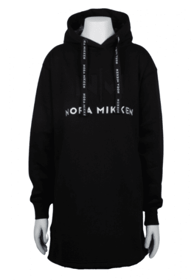 Nora Mikken KADRI Long Hoodie Black - Puloveri & dukserice - 