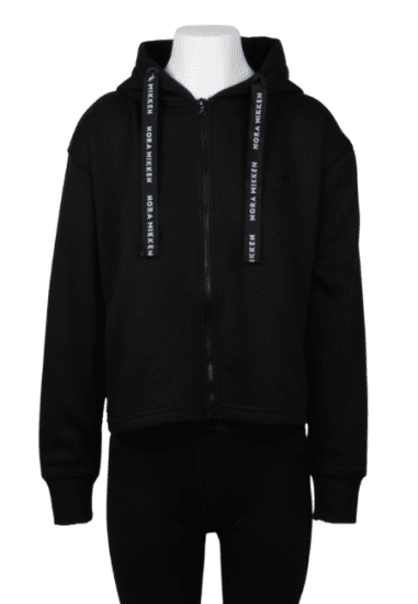 Nora Mikken GERTRUD Cropped Hoodie Black - Puloveri & dukserice - 