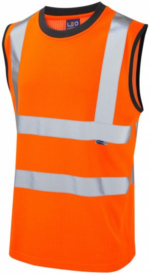 Leo Ashford Comfort Sleeveless T-shirt Hi-Vis Orange - Radna odjeća - Radna Odjeća Veliki Brojevi