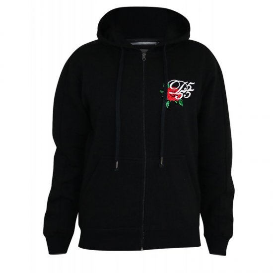 D555 Verlin Couture Full Zip Hoodie Black - Puloveri & dukserice - Muške Puloveri & dukserice veliki brojevi
