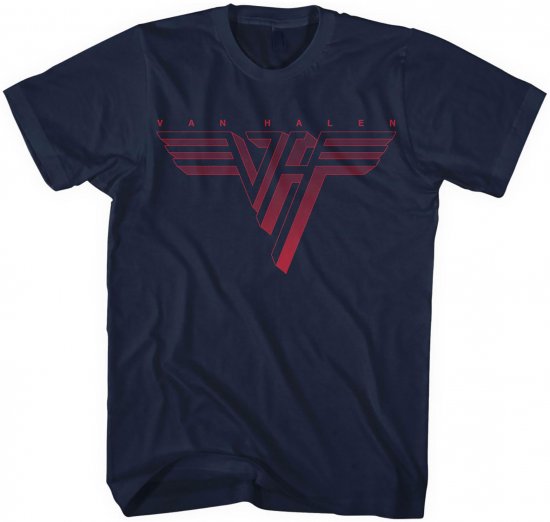 Van Halen Classic Red Logo T-shirt Navy - Majice Kratkih Rukava - Muške Majice Kratkih Rukava Veliki Brojevi 