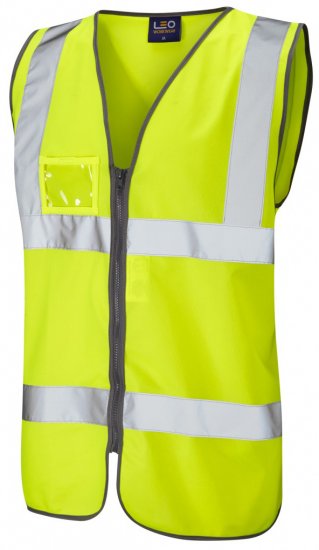 Leo Rumsam Zip Front Waistcoat Hi-Vis Yellow - Radna odjeća - Radna Odjeća Veliki Brojevi