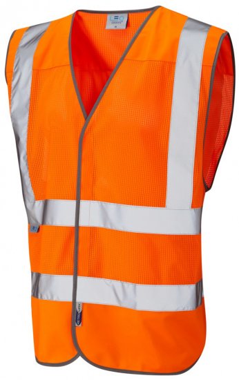 Leo Arlington Coolviz Waistcoat Hi-Vis Orange - Radna odjeća - Radna Odjeća Veliki Brojevi