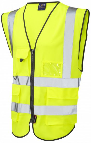 Leo Lynton Superior Waistcoat Hi-Vis Yellow - Radna odjeća - Radna Odjeća Veliki Brojevi