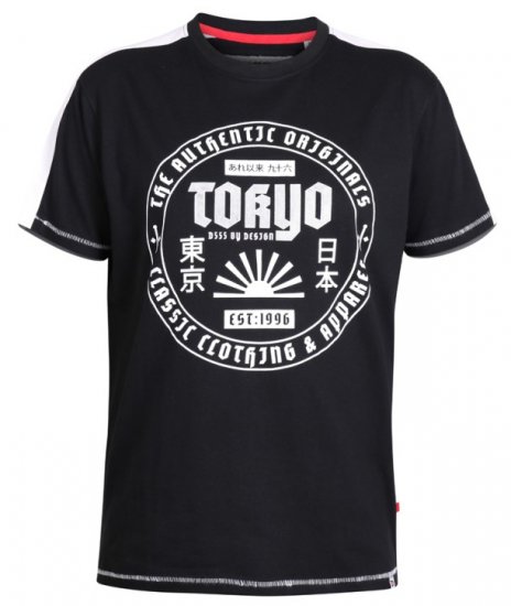 D555 Walton T-shirt Black - Majice Kratkih Rukava - Muške Majice Kratkih Rukava Veliki Brojevi 