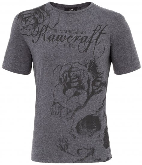 Rawcraft Webling T-shirt Charcoal - Majice Kratkih Rukava - Muške Majice Kratkih Rukava Veliki Brojevi 